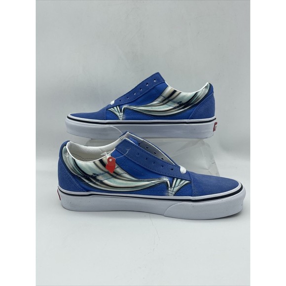 Vans Skate Shoes 721454 Men Size 5 Women’s 6.5 Lace Up Blue White Skateboarding - Picture 1 of 7